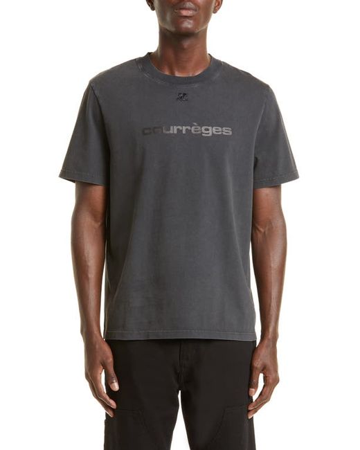 Courrèges Embroidered Cotton Logo Tee in at