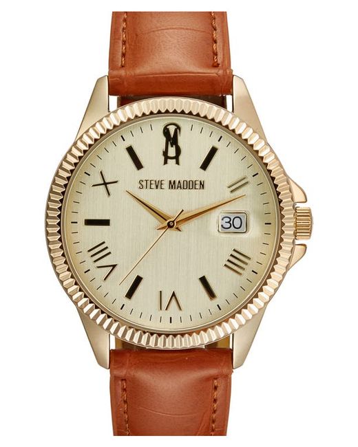 Steve Madden Honey Faux Leather Strap Watch 20mm in at