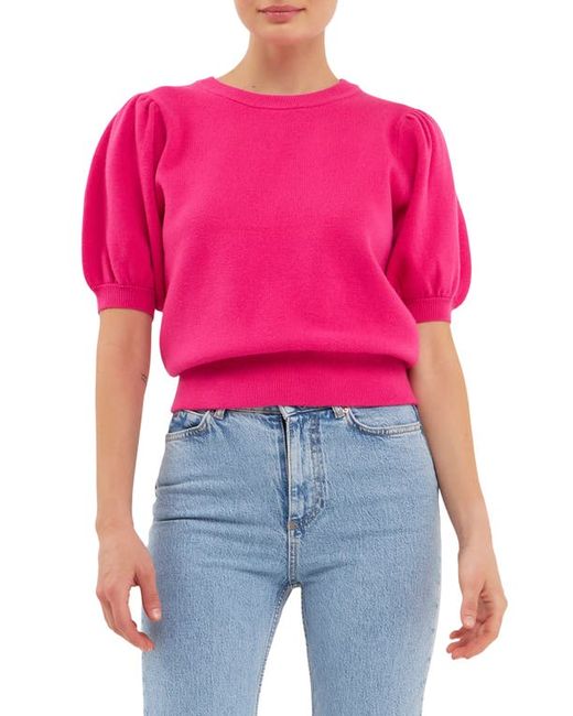 English Factory Puff Sleeve Sweater in at