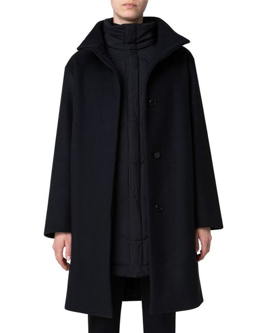 Akris Punto 2-in-1 Quilted Wool Blend Car Coat in at