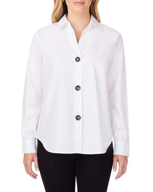 Foxcroft Silva Button-Up Top in at