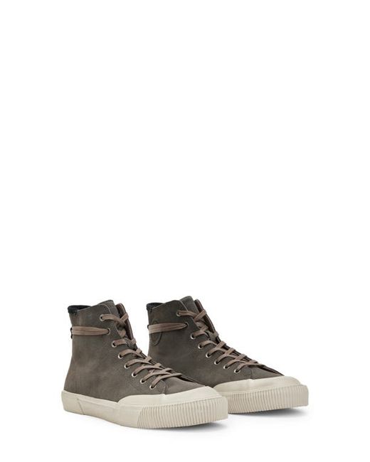 AllSaints Dumont Leather High Top Sneaker in at