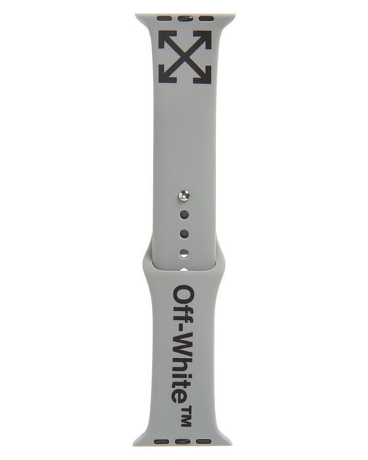 Off-White Arrow Apple Watch Strap in Grey/Black at