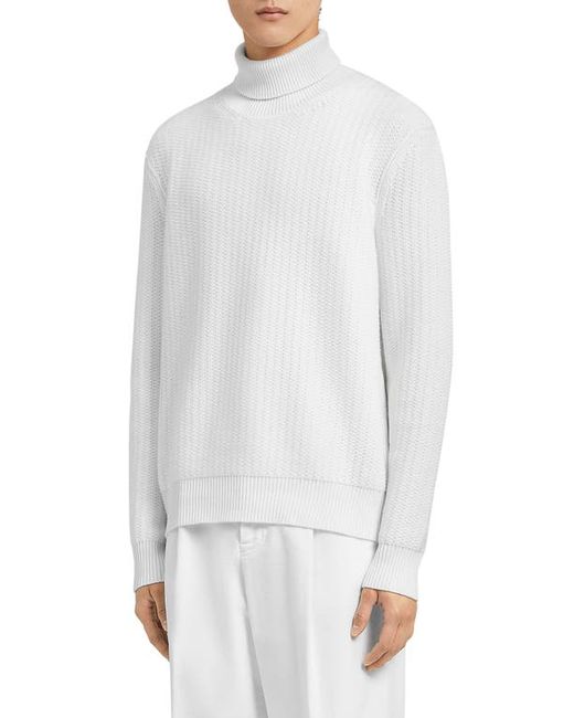 Z Zegna Oasi Textured Cashmere Turtleneck Sweater in at