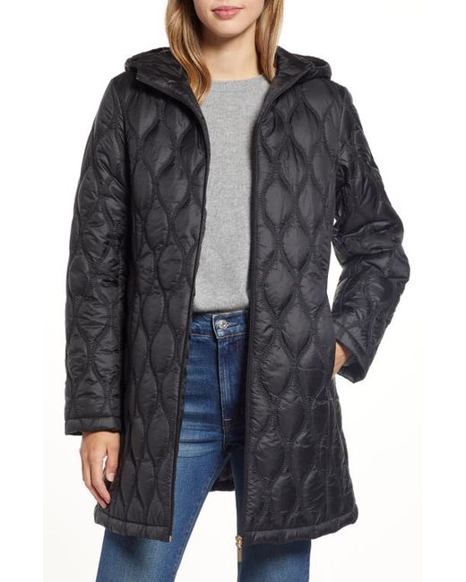Gallery Quilted Water Resistant Hooded Coat in at