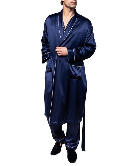 Petite Plume Piped Silk Robe at