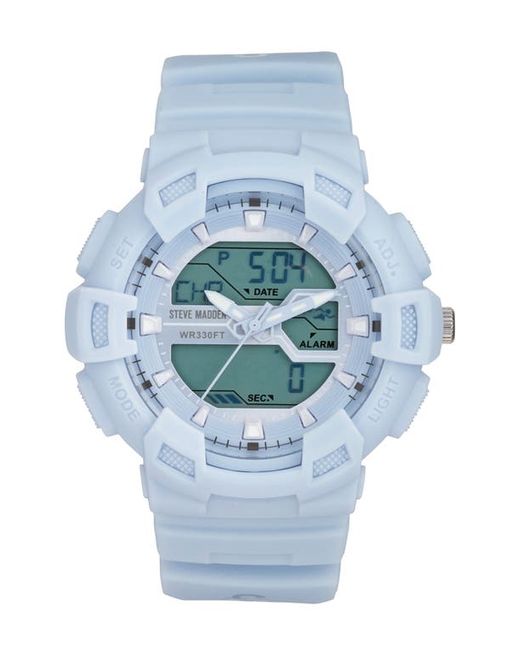 Steve Madden Oversize Silicone Strap Watch in at