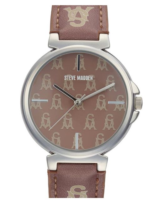 Steve Madden Stacked Logo Watch 36mm in at