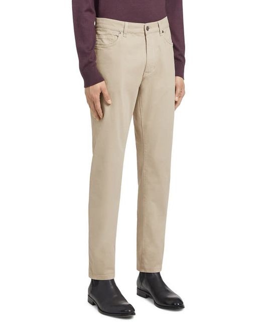 Z Zegna City Fit Stretch Cotton Pants in at