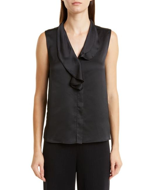 Misook Cascading Lapel Sleeveless Top in at