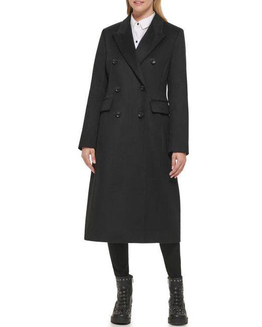 Karl Lagerfeld Wool Blend Double Breasted Coat in at