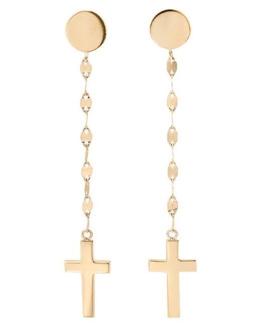 Lana Jewelry Cross Linear Drop Earrings in at