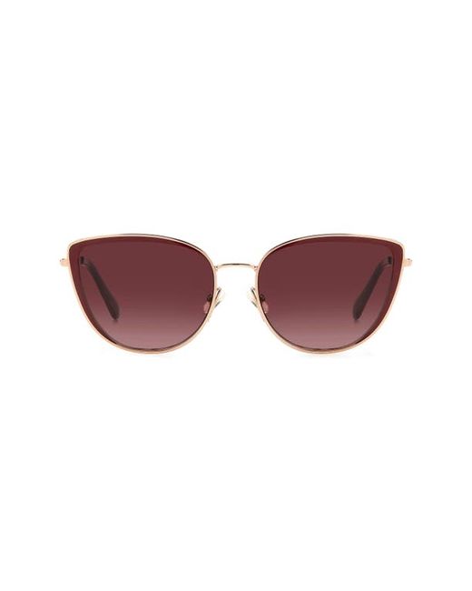 Kate Spade New York staci 56mm gradient cat eye sunglasses in Gold Burgundy Shaded at