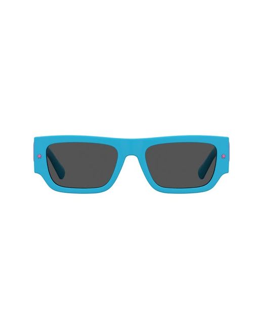 Chiara Ferragni 53mm Rectangle Sunglasses in Azure/Grey at