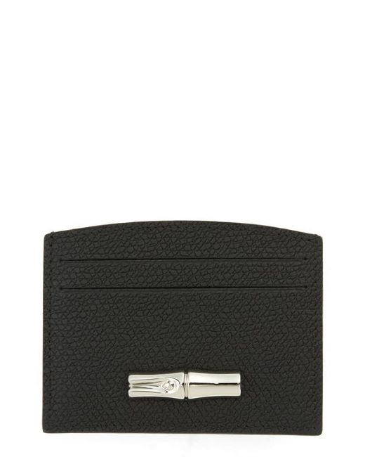 Longchamp Roseau 4-Slot Leather Card Case in at