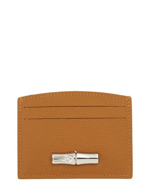 Longchamp Roseau 4-Slot Leather Card Case in at