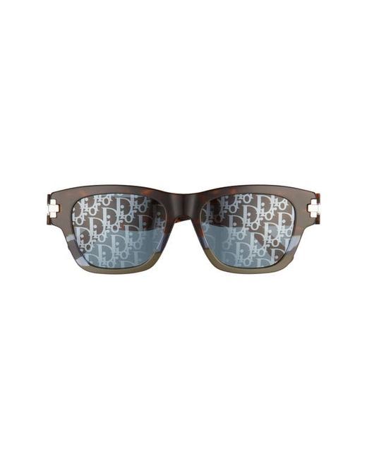 Christian Dior DiorBlacksuit XL Square Sunglasses in Dark Havana Mirror at