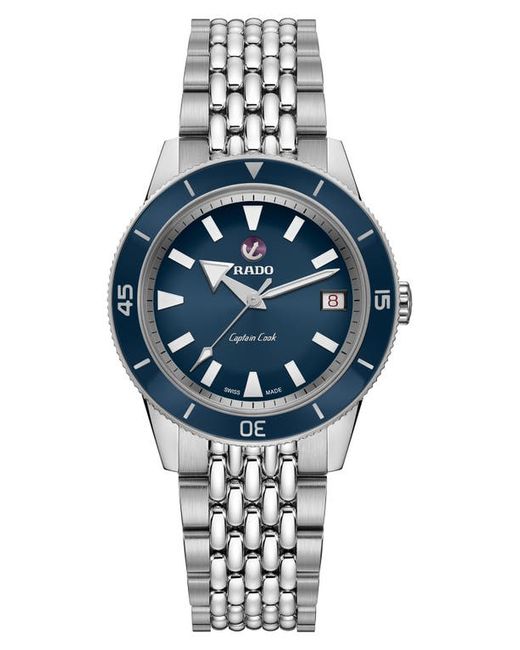 Rado Captain Cook Automatic Bracelet Watch 37mm in Blue at