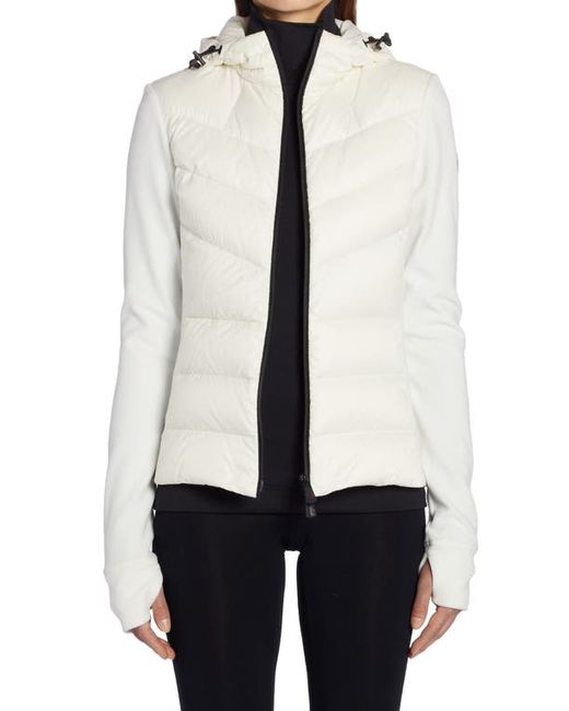 Moncler Grenoble Quilted Down Fleece Hooded Cardigan in at