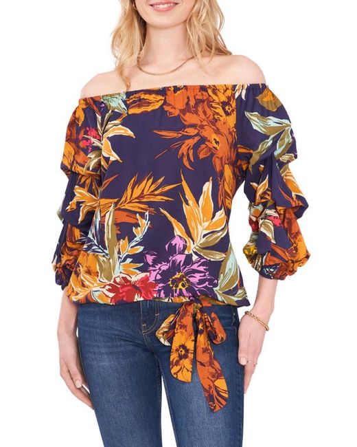 Vince Camuto Floral Print Bubble Sleeve Top in at