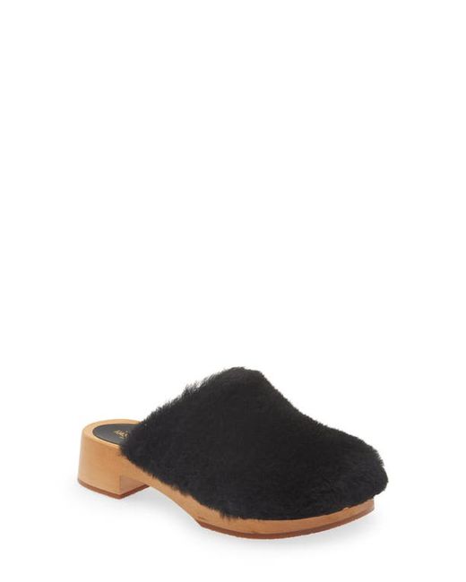 Swedish Hasbeens Fluff Genuine Shearling Clog in at