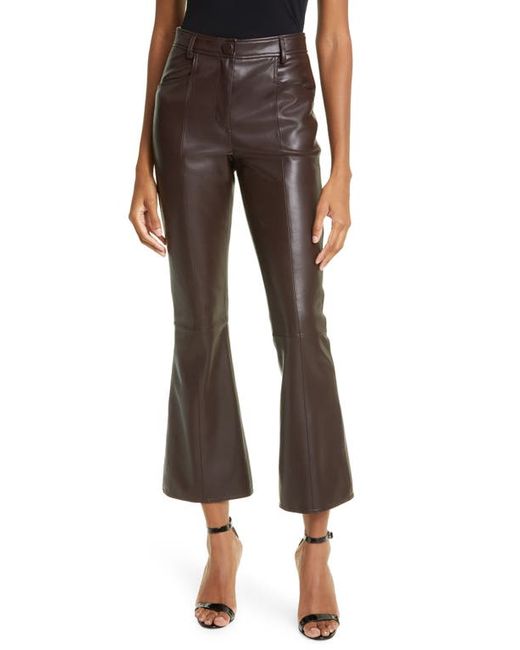Milly Hellena Faux Leather Kick Flare Pants in at