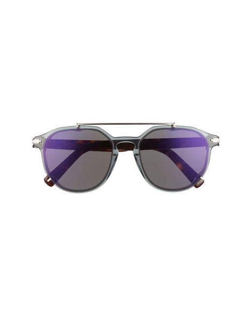 Christian Dior Blacksuit 56mm Aviator Sunglasses in Grey Violet at