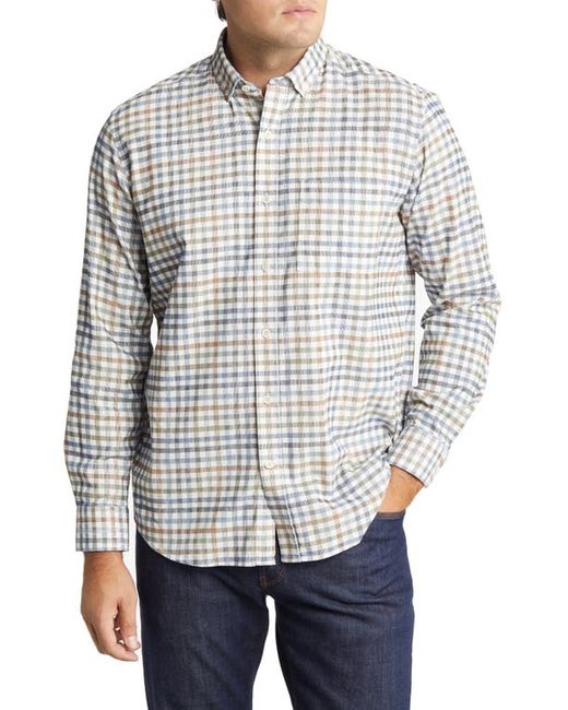 Johnston & Murphy Plaid Corduroy Button-Up Shirt in at