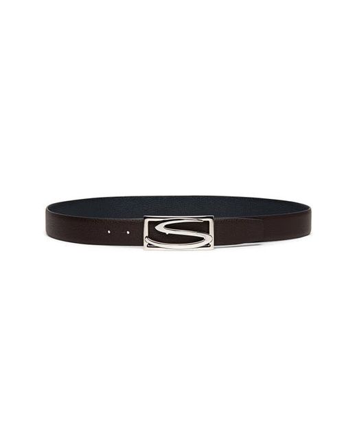 Santoni Reversible Leather Belt in at