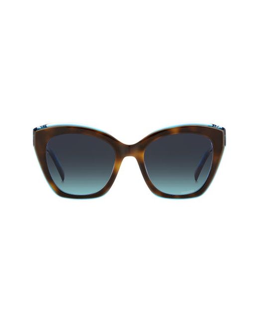 Missoni 54mm Cat Eye Sunglasses in Havana Teal/Grey Shaded at