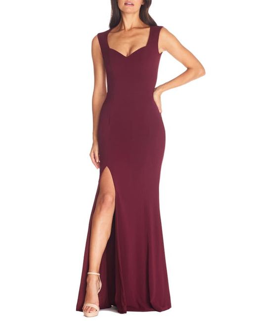 Dress the population Monroe Side Slit Gown in at