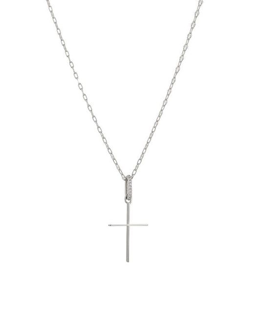 Nadri Cubic Zirconia Cross Pendant Necklace in at