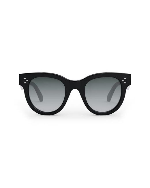 Celine Bold 3 Dots 48mm Square Sunglasses in Shiny Gradient Smoke at