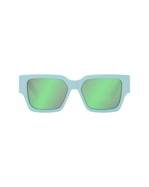 Christian Dior 55mm Square Sunglasses in Shiny Light Blue at