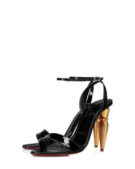 Christian Louboutin Lipqueen Ankle Strap Sandal in Gold at