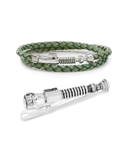 Cufflinks, Inc. Inc. Star Warstrade Luke Skywalker Lightsaber Tie Bar Double Wrap Bracelet Set in at