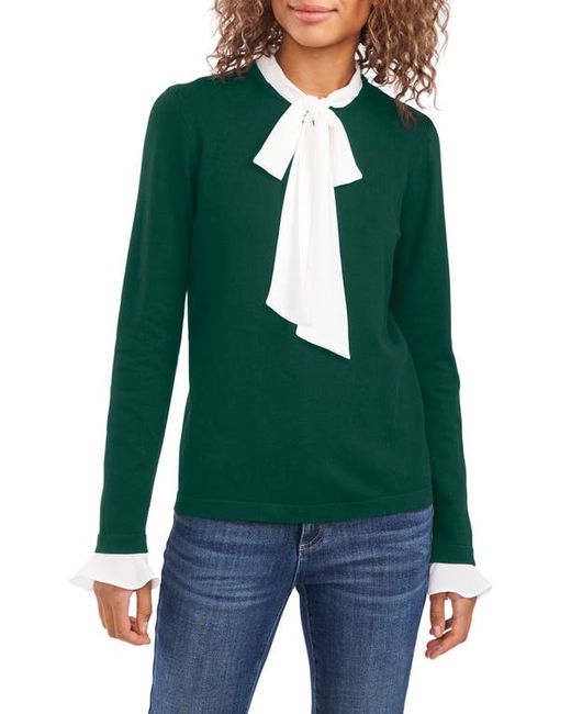 Cece Woven Bow Sweater in at