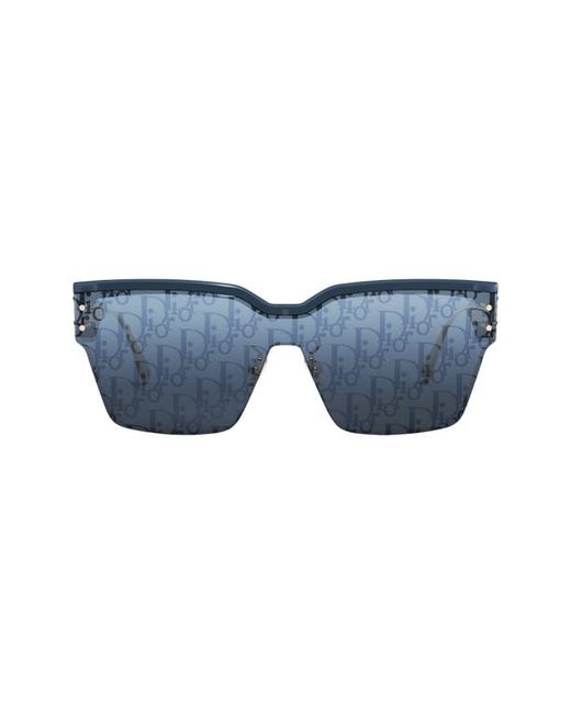 Christian Dior Club Rectangular Shield Sunglasses in Shiny Mirror at
