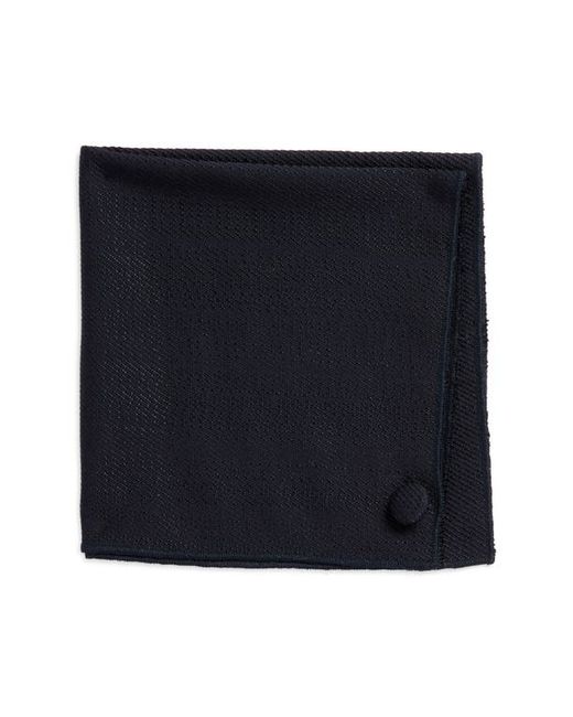 Clifton Wilson Textured Wool Pocket Square in at