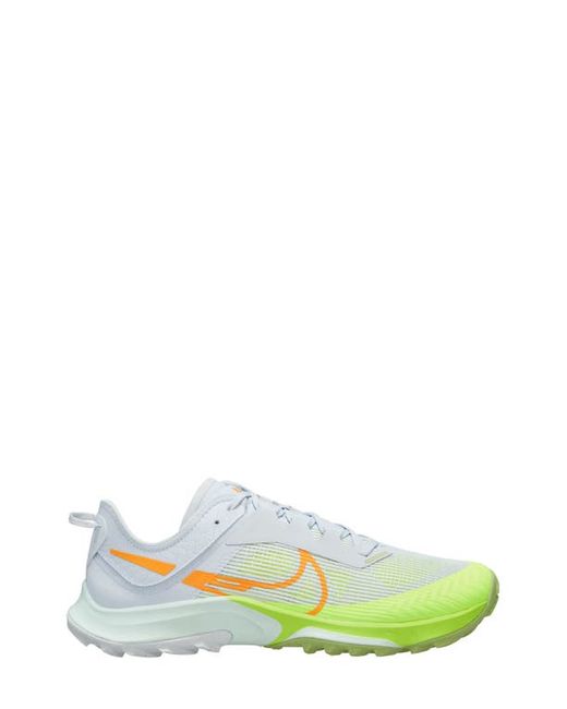 Nike Air Zoom Terra Kiger 8 Trail Running Shoe in Grey/Kumquat/Volt at