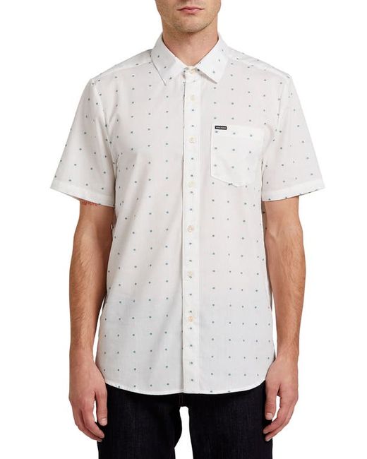 Volcom Stallcup Dobby Short Sleeve Button-Up Shirt in at
