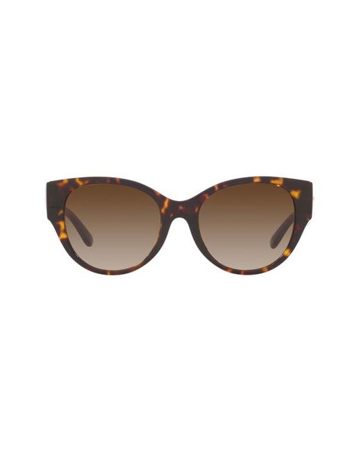Tory Burch 54mm Cateye Sunglasses in Dark Tortoise Gradient at