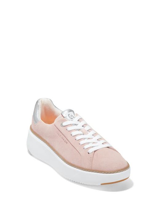 Cole Haan GrandPro Topspin Sneaker in Peach Metallic white at