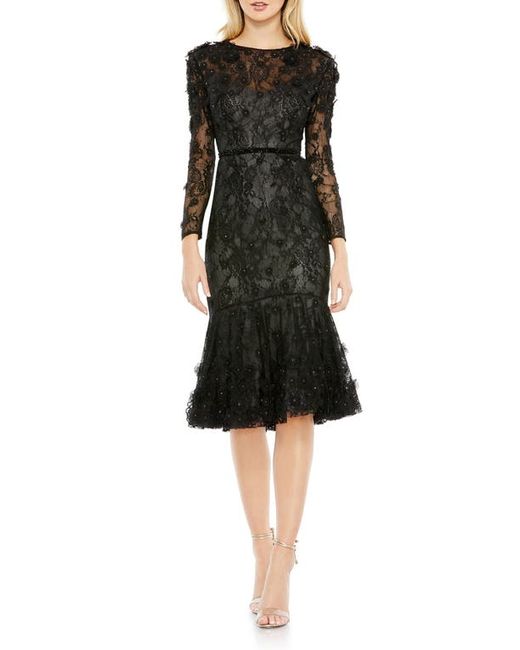 Mac Duggal Sequin Lace Long Sleeve Sheath Cocktail Dress in at