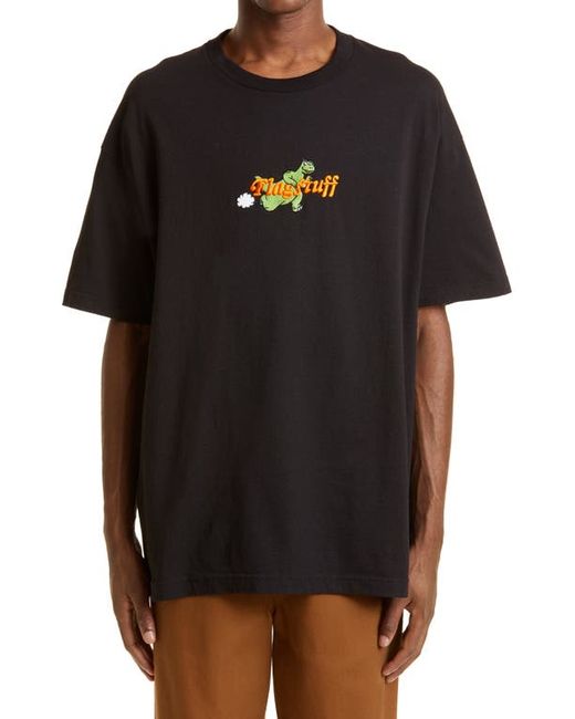 F-Lagstuf-F Oversize Embroidered Dino Logo Graphic Tee in at