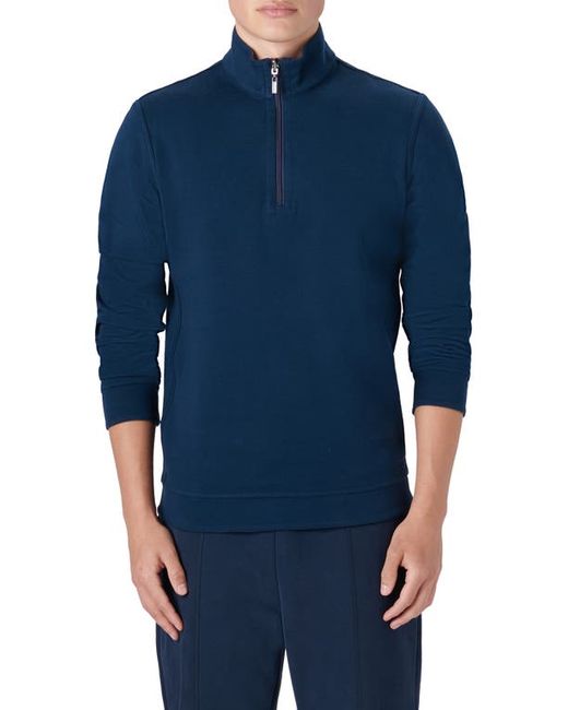 Bugatchi Reversible Knit Quarter Zip Pullover in at