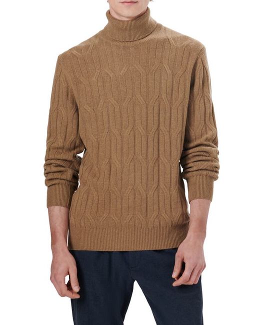 Bugatchi Cable Knit Turtleneck Sweater in at