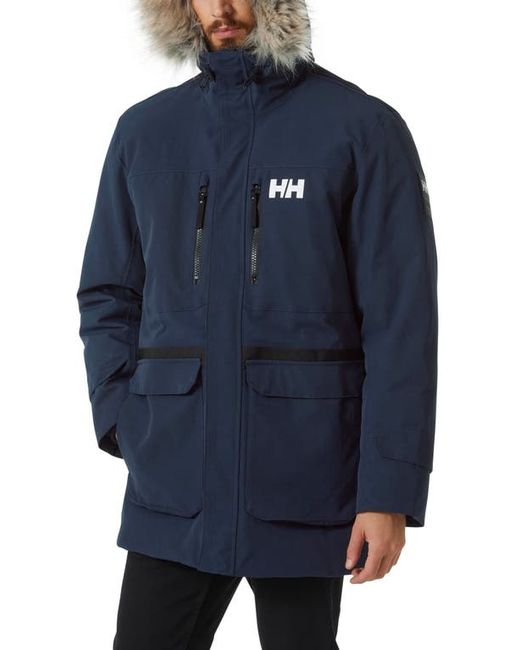 Helly Hansen Varanger Waterproof Faux Fur Trim Down Feather Fill Parka in at