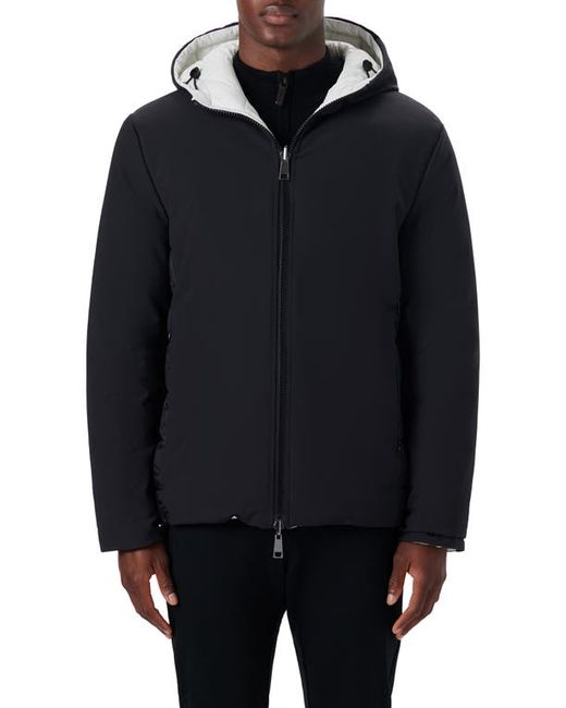 Bugatchi Reversible Hooded Water Repellent Bomber Jacket in at