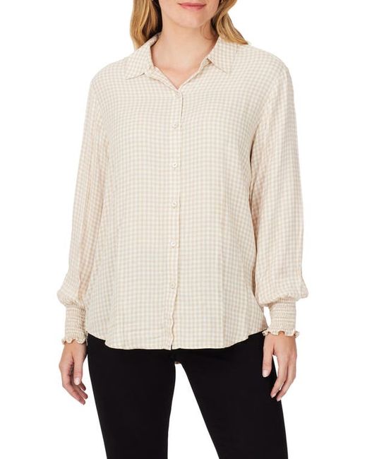 Foxcroft Astiria Glitter Plaid Button-Up Shirt in at